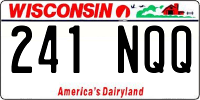 WI license plate 241NQQ