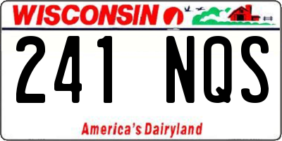 WI license plate 241NQS