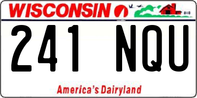 WI license plate 241NQU