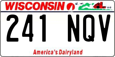 WI license plate 241NQV
