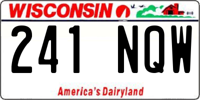 WI license plate 241NQW
