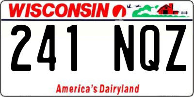 WI license plate 241NQZ