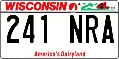 WI license plate 241NRA