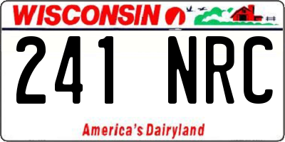 WI license plate 241NRC