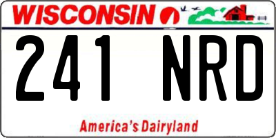 WI license plate 241NRD