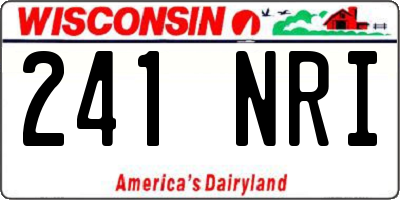 WI license plate 241NRI