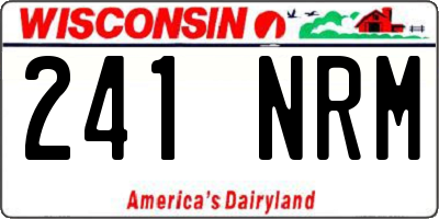 WI license plate 241NRM