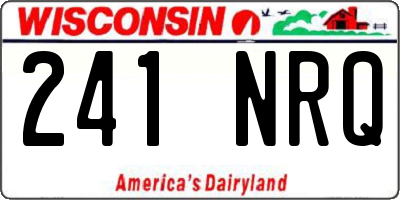 WI license plate 241NRQ