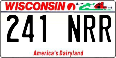 WI license plate 241NRR