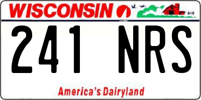 WI license plate 241NRS