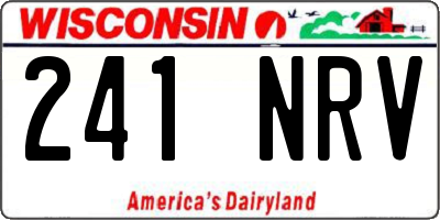 WI license plate 241NRV