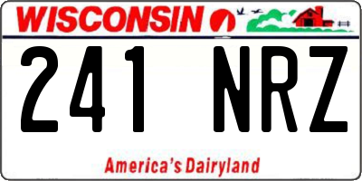 WI license plate 241NRZ