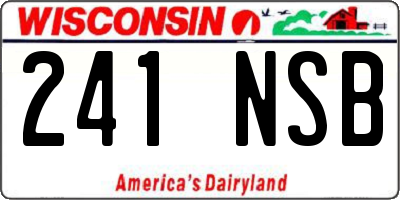 WI license plate 241NSB
