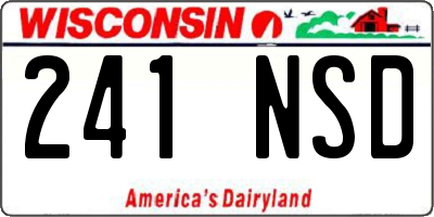 WI license plate 241NSD