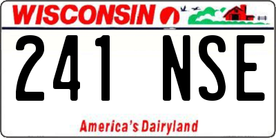 WI license plate 241NSE