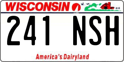 WI license plate 241NSH