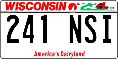 WI license plate 241NSI