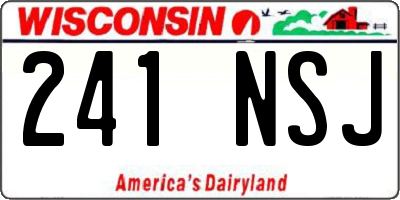 WI license plate 241NSJ
