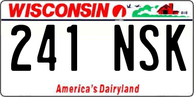 WI license plate 241NSK