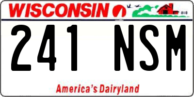 WI license plate 241NSM