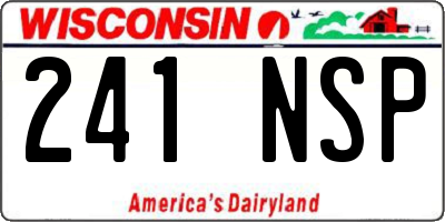 WI license plate 241NSP