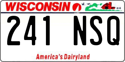 WI license plate 241NSQ