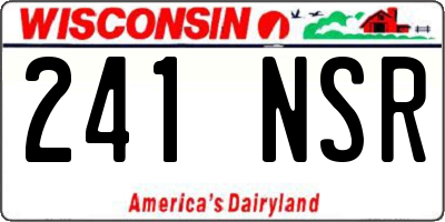 WI license plate 241NSR