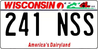 WI license plate 241NSS