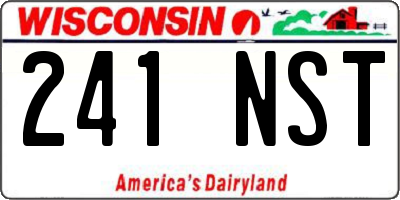 WI license plate 241NST