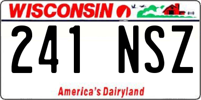 WI license plate 241NSZ
