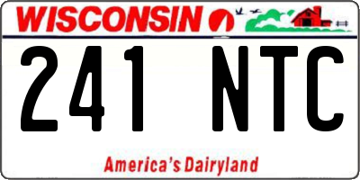 WI license plate 241NTC