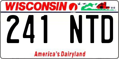 WI license plate 241NTD