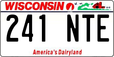 WI license plate 241NTE