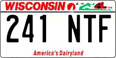 WI license plate 241NTF