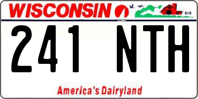 WI license plate 241NTH