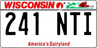 WI license plate 241NTI