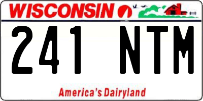 WI license plate 241NTM