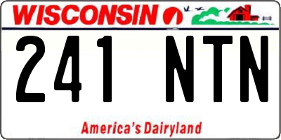 WI license plate 241NTN