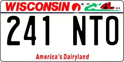 WI license plate 241NTO