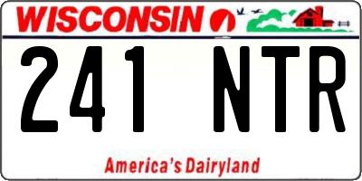 WI license plate 241NTR