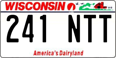 WI license plate 241NTT