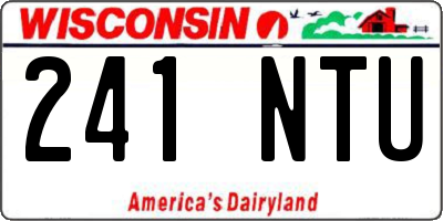 WI license plate 241NTU