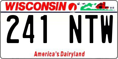 WI license plate 241NTW