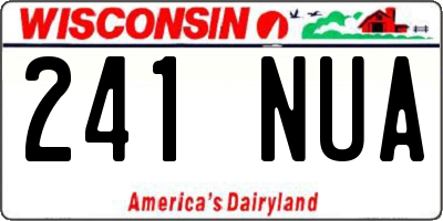 WI license plate 241NUA