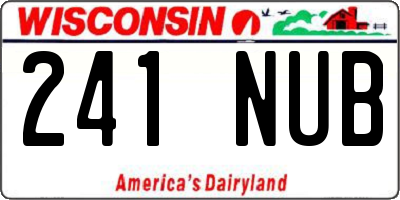 WI license plate 241NUB