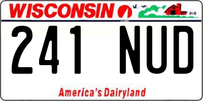 WI license plate 241NUD
