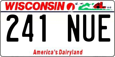 WI license plate 241NUE