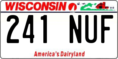 WI license plate 241NUF