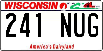 WI license plate 241NUG