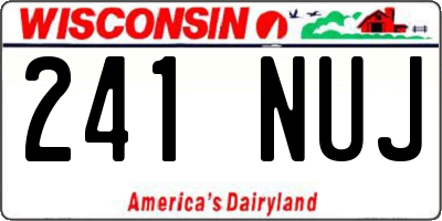 WI license plate 241NUJ